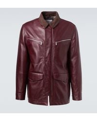Brunello Cucinelli - Padded Leather Jacket - Lyst
