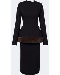 Stella McCartney - Peplum Midi Dress - Lyst