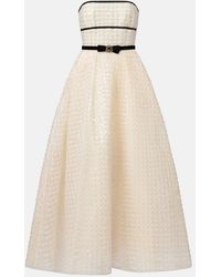 Elie Saab - Abito Lungo Con Cintura - Lyst
