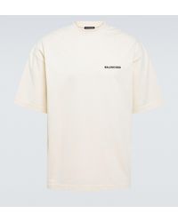 Balenciaga T-Shirt aus Baumwoll-Jersey - Weiß
