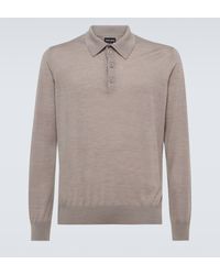 Giorgio Armani - Virgin Wool Polo Sweater - Lyst