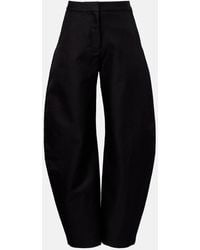 Alaïa - Wool And Silk Barrel-Leg Pants - Lyst