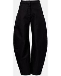 Alaïa - Wool And Silk Barrel-Leg Pants - Lyst