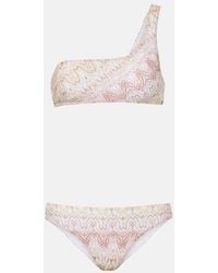 Missoni - Lame One-Shoulder Bikini - Lyst
