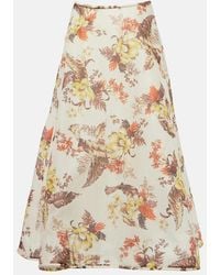 Zimmermann - 'Matchmaker Floral Flare' Skirt - Lyst