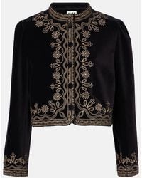 RIXO London - Bestickte Jacke Denver Aus Baumwolle - Lyst