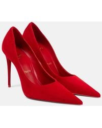 Christian Louboutin - Kate Max 100 Suede Pumps - Lyst