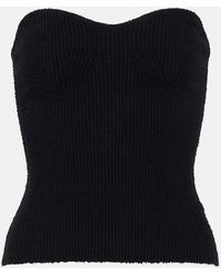 Wardrobe NYC - Ribbed-Knit Cotton-Blend Top - Lyst