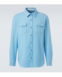 God's True Cashmere - Lagoon Cashmere Shirt With Lapis Lazuli - Lyst