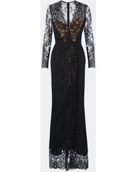 Elie Saab - Lace-Trimmed Cotton And Silk-Blend Gown - Lyst
