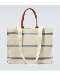 Marni - Logo Leather-trimmed Tote Bag - Lyst