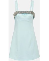 Jonathan Simkhai - Lenny Embellished Crepe Minidress - Lyst