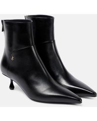 Jimmy Choo - Cycas Pointed-toe Leather Heeled Ankle Boots - Lyst