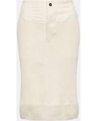 Bottega Veneta - Ribbed-knit Cotton Jersey Midi Skirt - Lyst