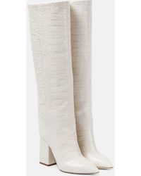 Paris Texas - Anja Croc-effect Leather Knee-high Boots - Lyst