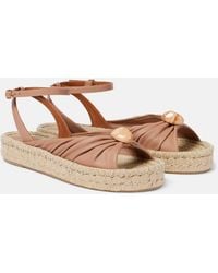Zimmermann - Gleam Leather Espadrille Sandals - Lyst