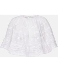 Isabel Marant - Dilama Lace-Trimmed Cotton Voile Top - Lyst