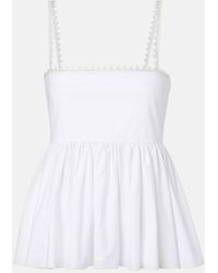 Jacquemus - Traversin Cotton Poplin Peplum Top - Lyst