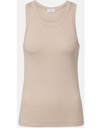 Brunello Cucinelli - Monili Cotton-Blend Tank Top - Lyst
