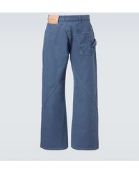 JW Anderson - Twisted Cotton Canvas Wide-Leg Pants - Lyst