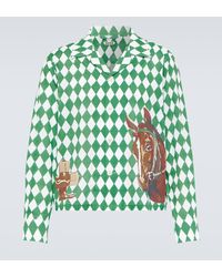Bode - Jockey Printed Cotton Shirt - Lyst