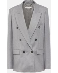 Stella McCartney - Double-Breasted Wool Flannel Blazer - Lyst