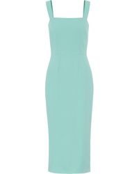 Dolce & Gabbana Vestido midi de cady elastizado - Verde