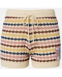 Zimmermann - Awaken Knitted Cotton-Blend Shorts - Lyst