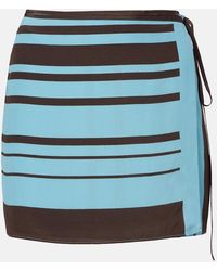 SIR. - Rioja Striped Silk Crepe Wrap Skirt - Lyst
