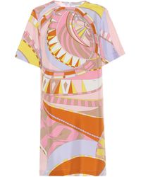 Emilio Pucci Bedrucktes Minikleid aus Seide - Mehrfarbig