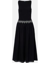 Polo Ralph Lauren - Embroidered Cotton Voile Midi Dress - Lyst