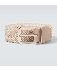 Brunello Cucinelli - Braided Suede Belt - Lyst
