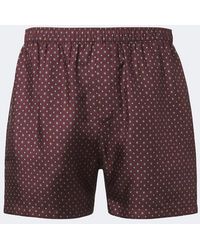 Saint Laurent - Printed Silk Shorts - Lyst
