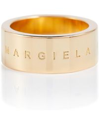 MM6 by Maison Martin Margiela Logo-engraved Ring - Metallic