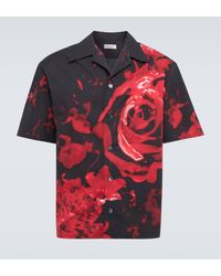 Alexander McQueen - Floral Cotton Poplin Bowling Shirt - Lyst