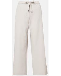 Max Mara - Argenta Virgin Wool Crepe Wide-Leg Pants - Lyst