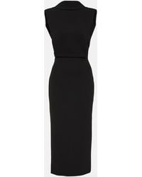 Roland Mouret - High Neck Cady Midi Dress - Lyst