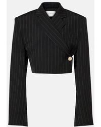 Sportmax - Utopia Pinstripe Cropped Blazer - Lyst