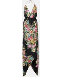 Etro - Bedrucktes Midikleid Aus Seide - Lyst