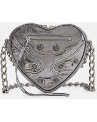 Balenciaga - Mini Le Cagole Heart Crossbody Bag - Lyst