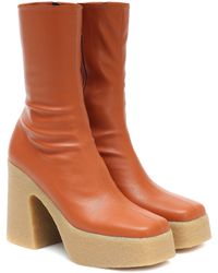 stella mccartney brown platform boots