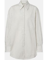 Rohe - Striped Silk And Cotton Shirt - Lyst