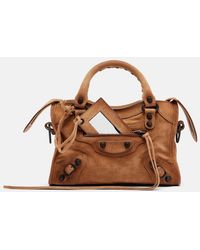 Balenciaga - Le City Mini Tasche Aus Veloursleder - Lyst