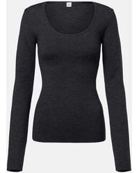 TOTEME - Compact Wool-Blend Sweater - Lyst