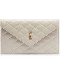 Saint Laurent - Cassandre Quilted Leather Pouch - Lyst