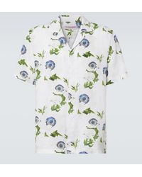 Orlebar Brown - Maitan Floral Linen Bowling Shirt - Lyst