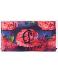 Christian Louboutin - Loubi54 Satin Floral Clutch Bag - Lyst