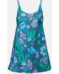 Chloé - Vestido Corto En Jersey De Algodon Floral - Lyst