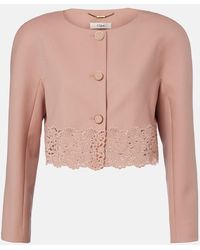 Chloé - Cropped Virgin Wool Gabardine Jacket - Lyst