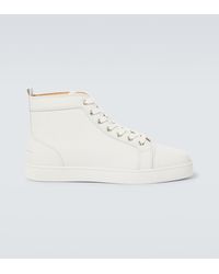 Christian Louboutin - Louis Leather High-Top Sneakers - Lyst